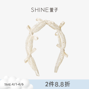 SHINE萱子饰品甜美蕾丝蝴蝶结发箍精致少女风发箍早春配色