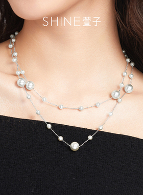 SHINE萱子金汐映月系列珍珠套链