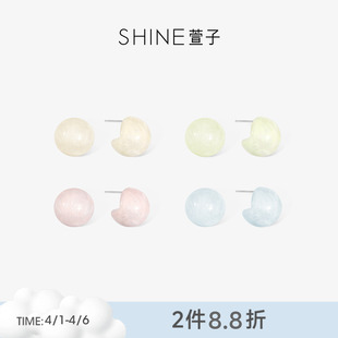 SHINE萱子饰品帕斯蒂尔系列甜美精致耳钉春夏多巴胺耳环简约百搭