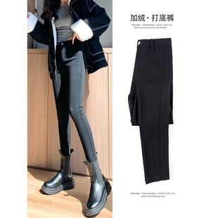 显瘦小脚铅笔裤 修身 女2025秋冬外穿高腰提臀收腹魔术裤 黑色打底裤