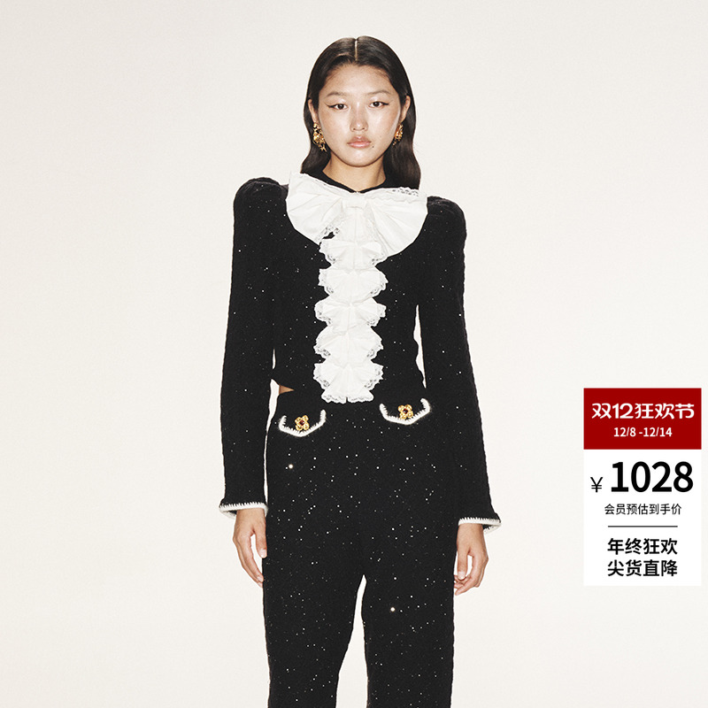 LEFAME开衫蝴蝶结针织开衫