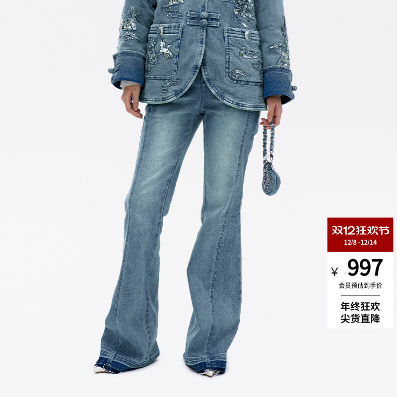 2024年冬季牛仔喇叭裤LEFAME