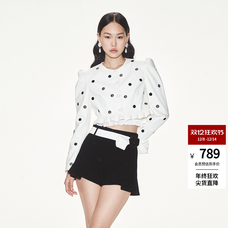 lefame撞色短款短外套