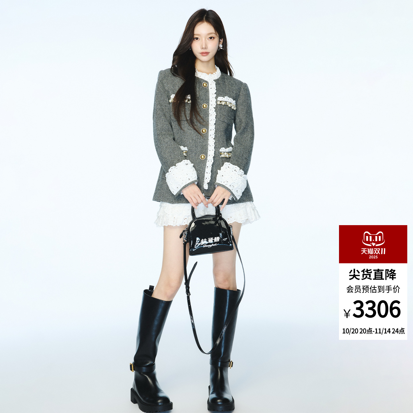 LEFAME纯羊毛中长款长外套