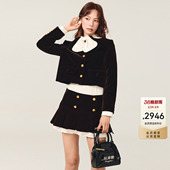 老钱千金风丝绒羽绒服外套 lefame拉飞姆2025年冬季 陈都灵同款