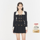 双排扣针织百搭短款 lefame拉飞姆春季 外套女 明星同款