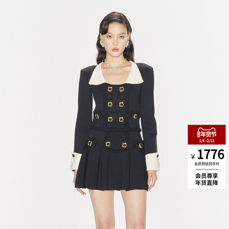 【明星同款】lefame拉飞姆2025秋季新款双排扣针织百搭短款外套女,女装/女士精品,毛针织衫,淘宝优惠券,粉丝福利购,淘宝优惠卷