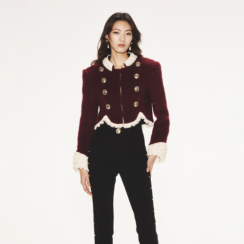 lefame法式名媛双排扣外套