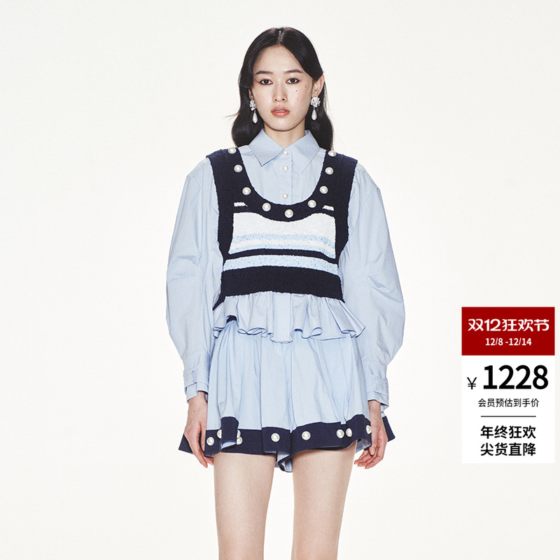 lefame2024学院风衬衣两件套