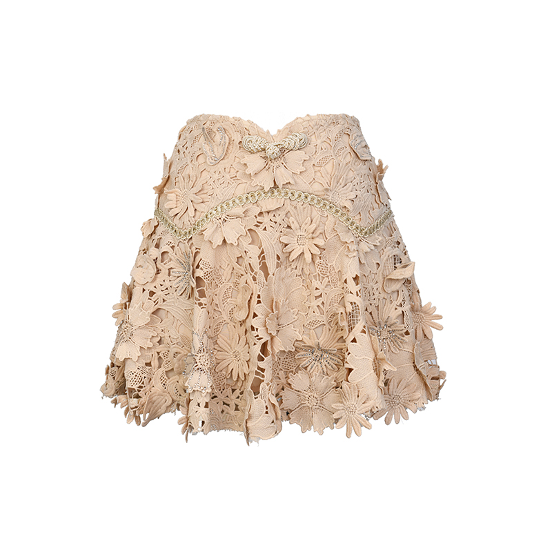 lefame度假中式蕾丝半裙