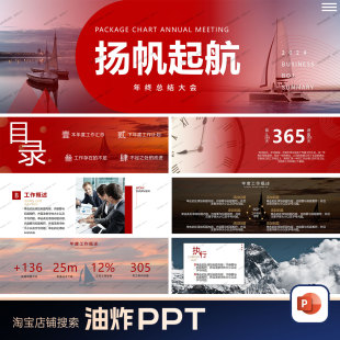 红色简约商务高级感年终工作总结汇报暨下年计划目标PPT模板