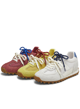 天美意内复古黄色阿甘德训鞋女休闲运动鞋2025秋新款KG130CM5