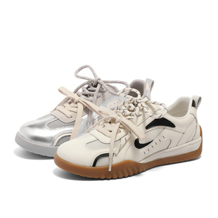 陈梦希同款森达月牙鞋网面阿甘鞋德训鞋女25夏透气运动鞋4NR29BM5