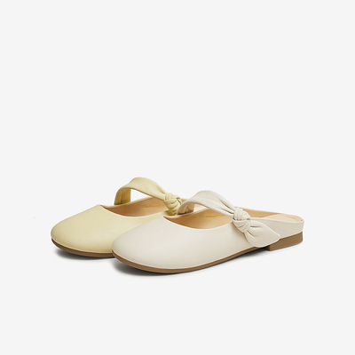 TATA他她奶油卷半拖鞋女平底包头拖鞋女穆勒鞋2025夏新款YDT05BH5