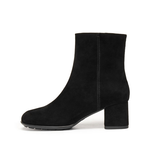 思加图2025新款雾都恋人时装靴复古短靴粗跟黑色女靴子EIB02DD5