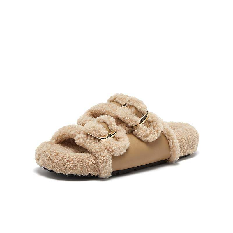 百思图2024冬季新款休闲居家保暖勃肯鞋厚底女毛毛鞋拖鞋BM232DT4,女鞋,勃肯鞋/软木鞋,淘宝优惠券,粉丝福利购,淘宝优惠卷