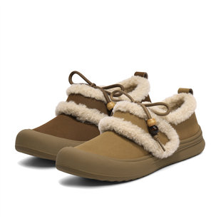 商场同款 新款 加绒保暖一脚蹬雪地靴XTQ01DM5 女2025冬季 森达毛毛鞋