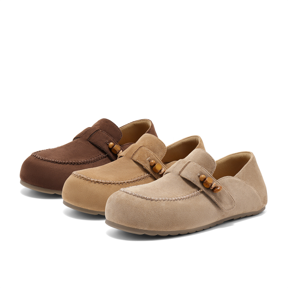 森达全包勃肯鞋女25秋新舒适一脚蹬柔软平底休闲鞋ZTH78CA5