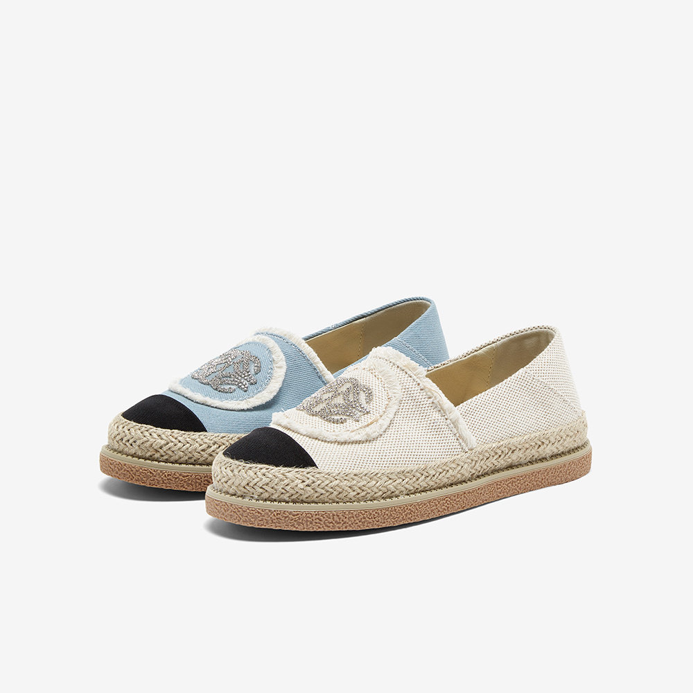 百思图2024秋新款小香风草编渔夫鞋一脚蹬平底圆头女单鞋BL336CA4,女鞋,渔夫鞋,淘宝优惠券,粉丝福利购,淘宝优惠卷