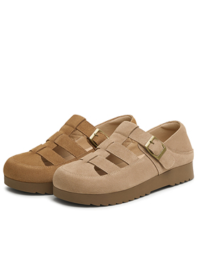 天美意25夏复古厚底镂空包头罗马凉鞋女外穿勃肯鞋凉鞋子KK026BK5