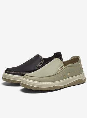 百思图2025夏季商场新款通勤一脚蹬懒人布鞋厚底男休闲鞋L6520BM5