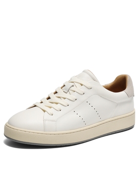 百丽男鞋小白鞋2025春新商场同款牛皮革休闲运动德训板鞋D5E03AM5