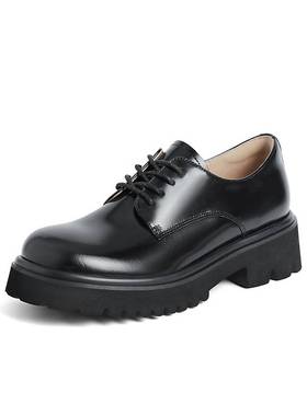 森达牛津鞋女鞋2024秋季新款英伦学院风厚底增高休闲单鞋ZCC28CM4