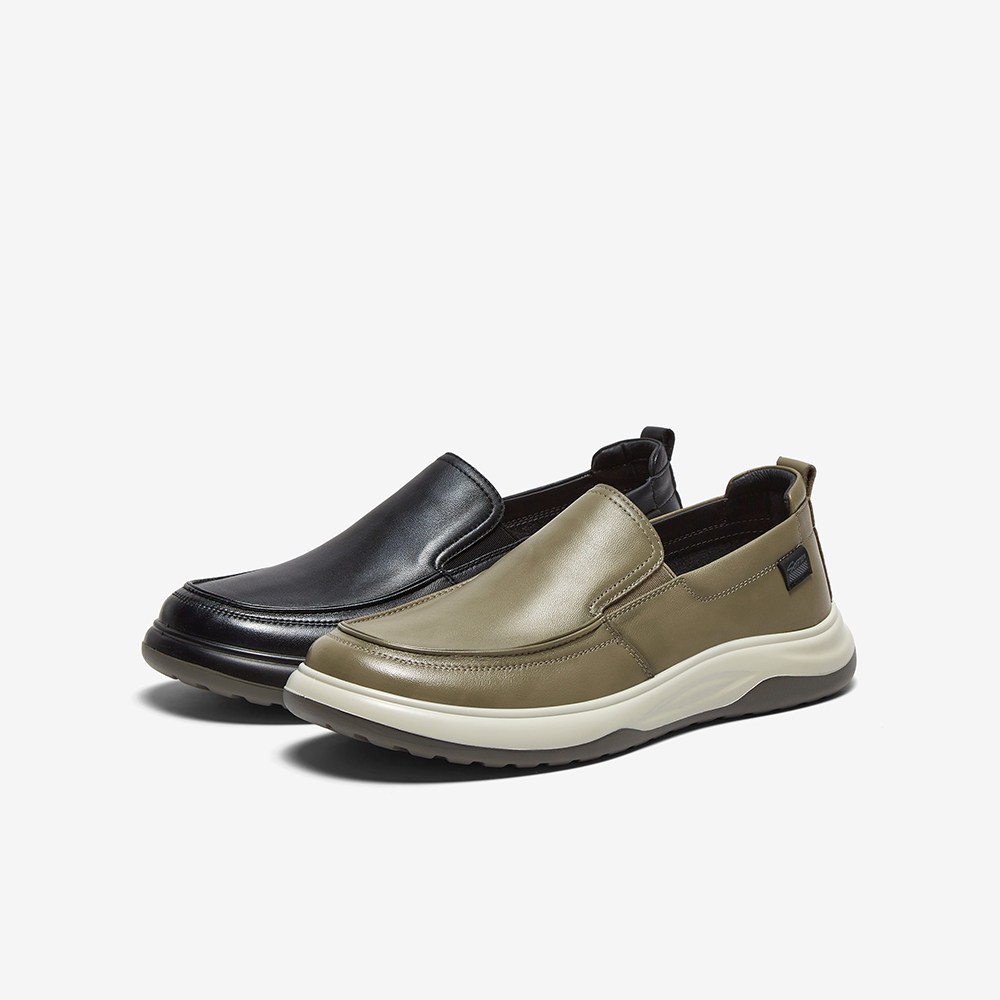 百思图2025春新款商场同款简约通勤乐福鞋厚底男休闲皮鞋29131AM5,流行男鞋,乐福鞋（豆豆鞋）,淘宝优惠券,粉丝福利购,淘宝优惠卷