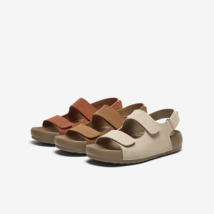 厚底女沙滩凉鞋 百思图2025夏季 运动凉鞋 休闲勃肯鞋 D7732BL5 新款