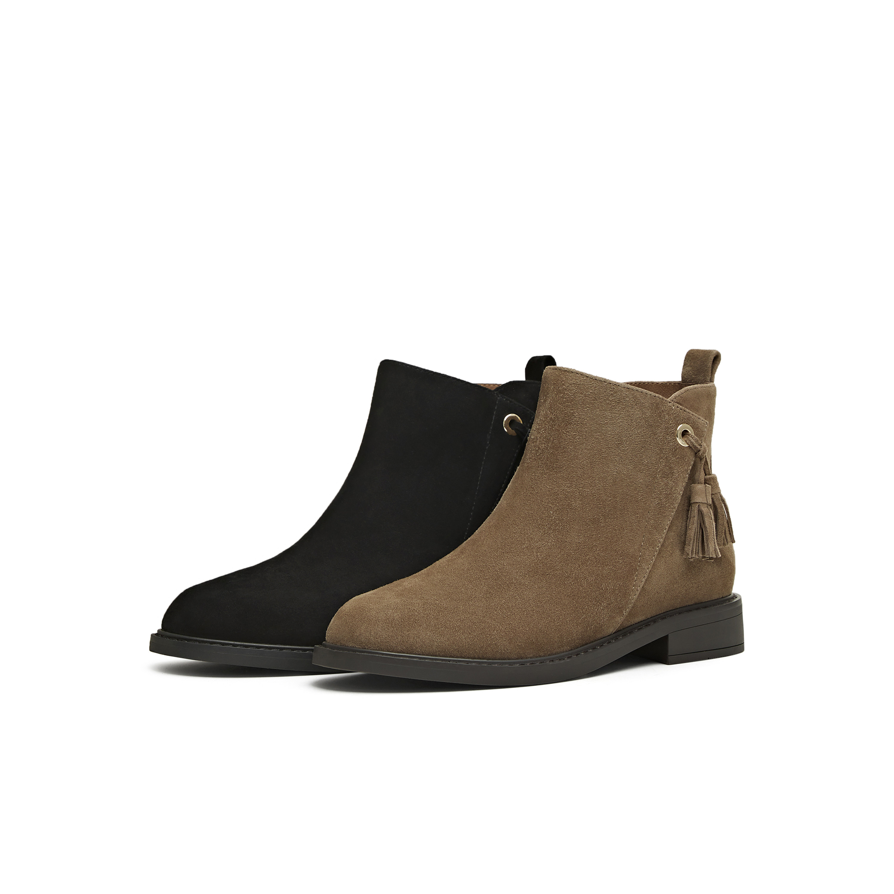 天美意复古时装靴踝靴瘦瘦靴女鞋子休闲短靴2025冬季新款KNZ18DD5,女鞋,时装靴,淘宝优惠券,粉丝福利购,淘宝优惠卷