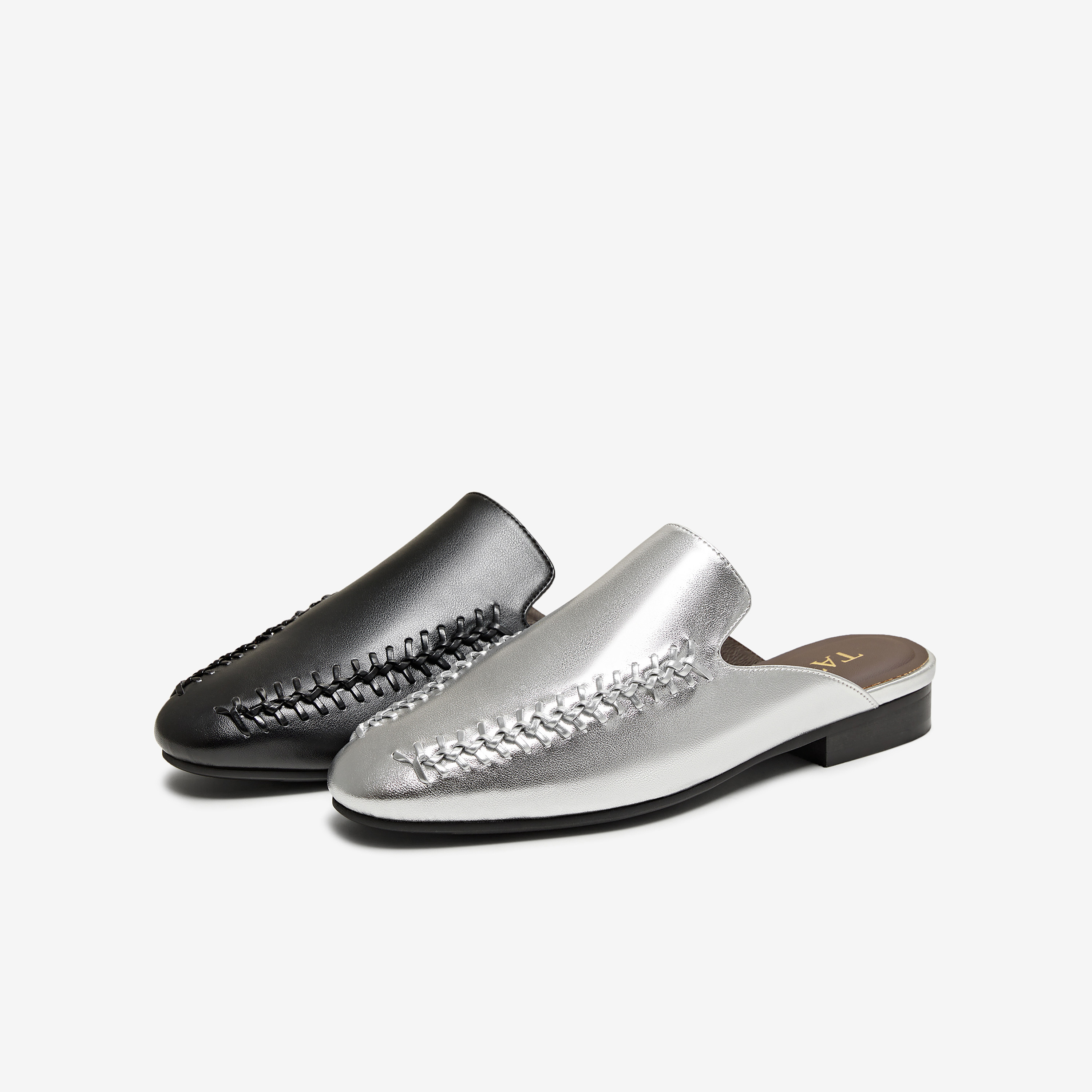 TATA他她复古包头拖鞋女外穿平底通勤穆勒鞋2025夏季新款USD01BH5,女鞋,穆勒鞋,淘宝优惠券,粉丝福利购,淘宝优惠卷