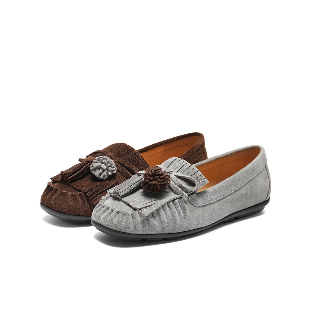 百丽流苏豆豆鞋乐福鞋女2025秋季新款软薄底深口单鞋子B2694CA5,女鞋,乐福鞋（豆豆鞋）,淘宝优惠券,粉丝福利购,淘宝优惠卷