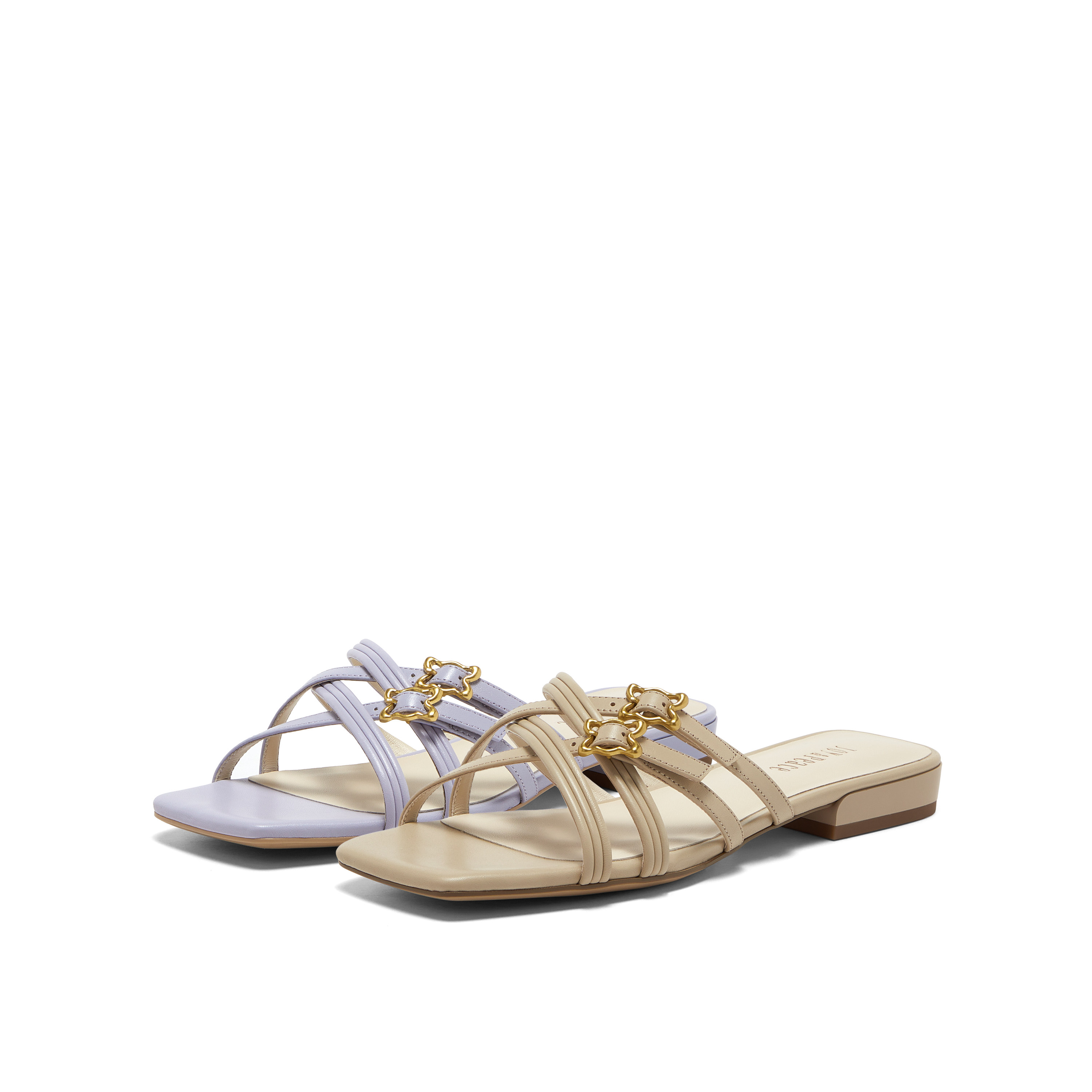 真美诗2025夏新款牛皮金属蝴蝶饰细带凉拖平底拖鞋外穿女YQT52BT5,女鞋,其他拖鞋,淘宝优惠券,粉丝福利购,淘宝优惠卷