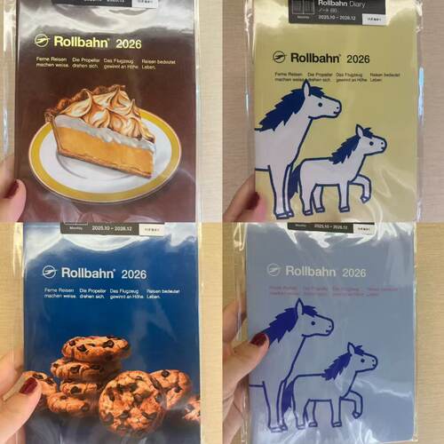 现货特！日本Rollbahn小马复古甜品笔记本 口袋本 薄本子