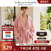 女士薄冬季 馨亭年新款 浴袍 浴衣四季 长袖 晨袍睡袍女秋冬短款 款