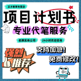 商业计划书撰写代做可行性研究报告项目立项方案策划创业融资PPT