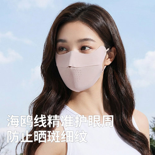 户外防晒口罩面膜女防紫外线高颜值遮阳医美轻薄透气骑行冰丝面罩