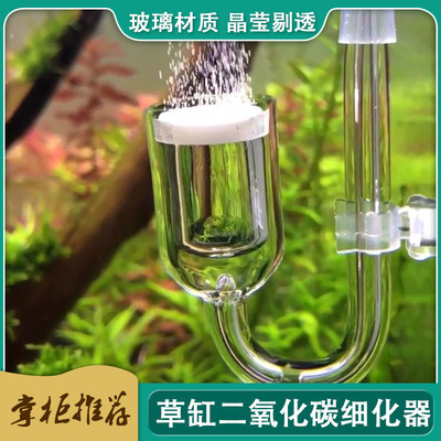 玻璃二氧化碳细化器CO2扩散器钢瓶迷你雾化器水草缸溶解器特价