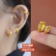 金色貔貅耳骨环女99纯银针玄学旺财新款 潮高级感耳环耳扣耳圈