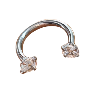 U型马蹄环独特耳骨钉女钛钢螺丝拧睡觉免摘爆闪华子耳钉耳骨环