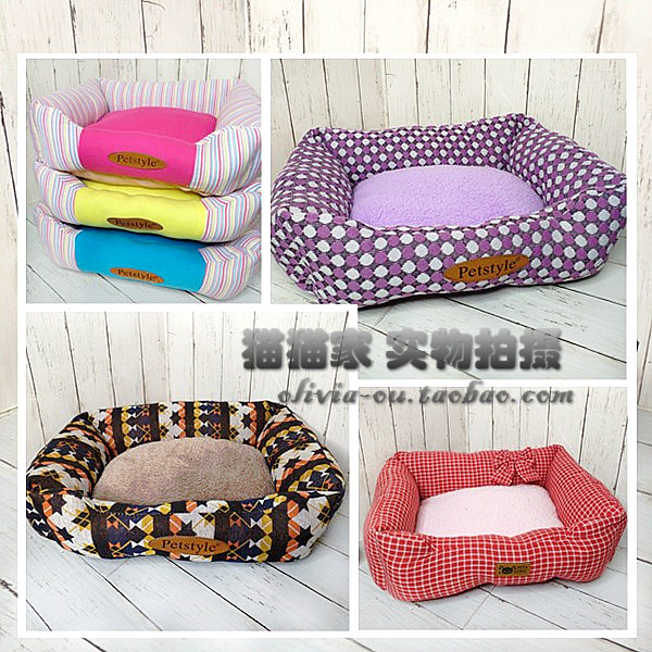 Tổ yến vuông kennel tổ yến Qiudi giường sofa nhà hàng ngày mùa mèo xả rác mùa đông chó nhỏ mèo Thái - Cat / Dog hàng ngày Neccessities 	bát ăn cho chó cảnh	