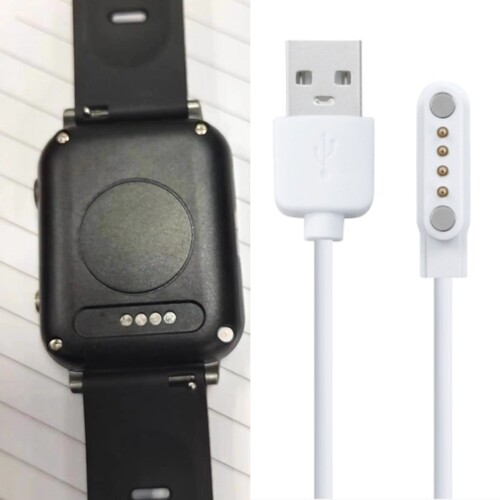 适用爱贝乐儿童电话手表磁吸式充电器线USB数据电源线两针aineile爱贝乐学生电话手表充电线老人手环充电器