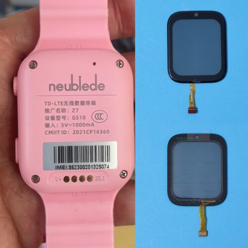 适用子腾园D3PRO纽倍科技Z7儿童电话手表触摸外屏G1854B-01磁吸线