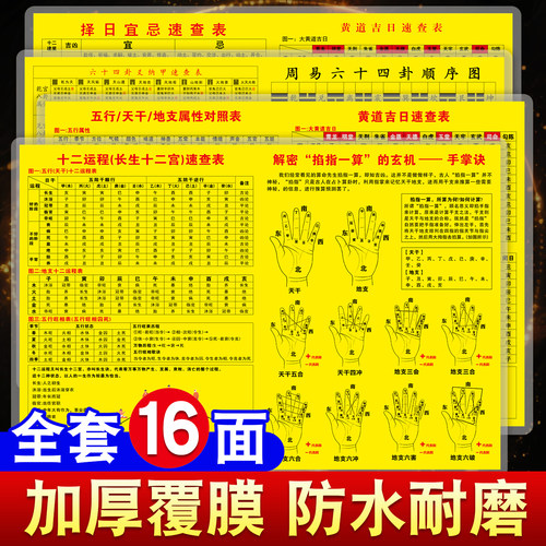 易经五行天干地支十二运程速查表