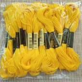 e十字绣线绣福字线黄线CXC标准线号973金黄色 小鸡黄 黄色绣线e