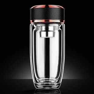 水中神鹅蛋杯双层玻璃杯车载防爆商用简约高档食品级男泡茶杯子