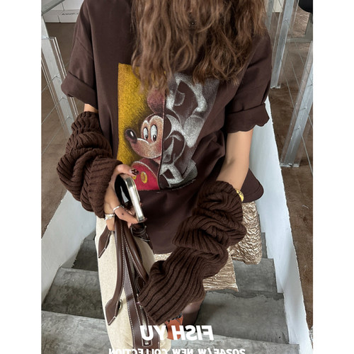 短袖美式复古重磅潮牌情侣