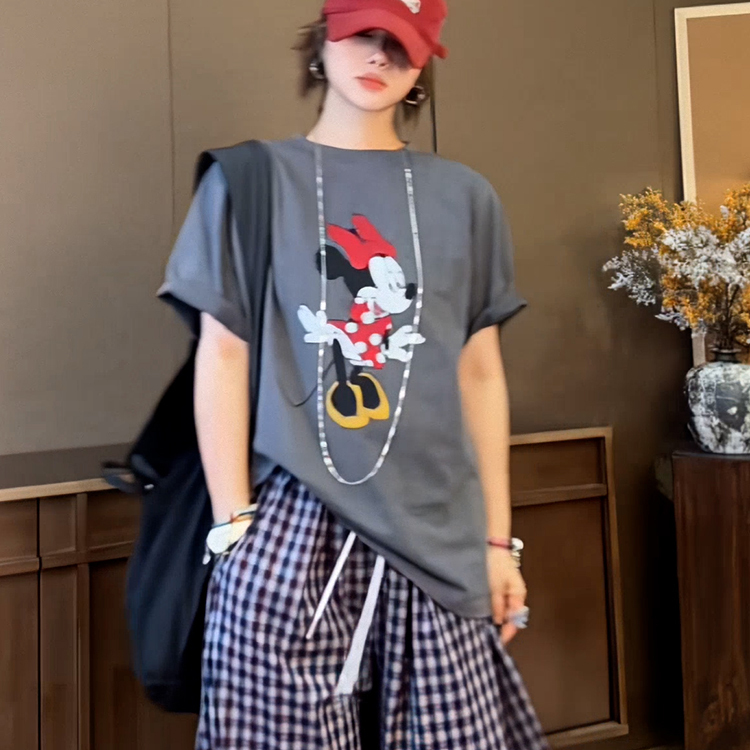 欧货2025纯棉高端卡通上衣