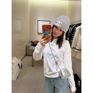 林肉肉【日历圆领休闲长袖】白色套头内搭T恤女秋修身打底衫上衣