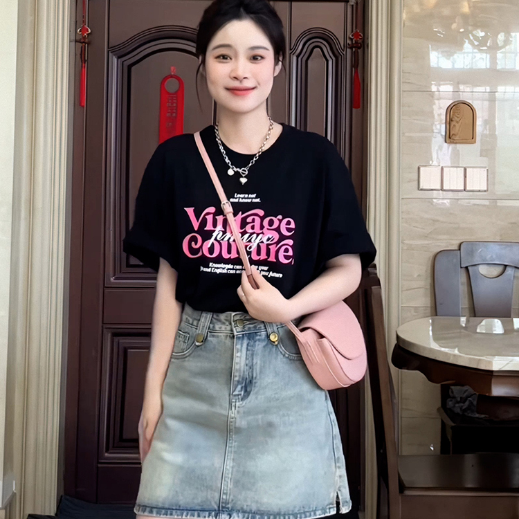 新款肩纯棉感正女士宽松20